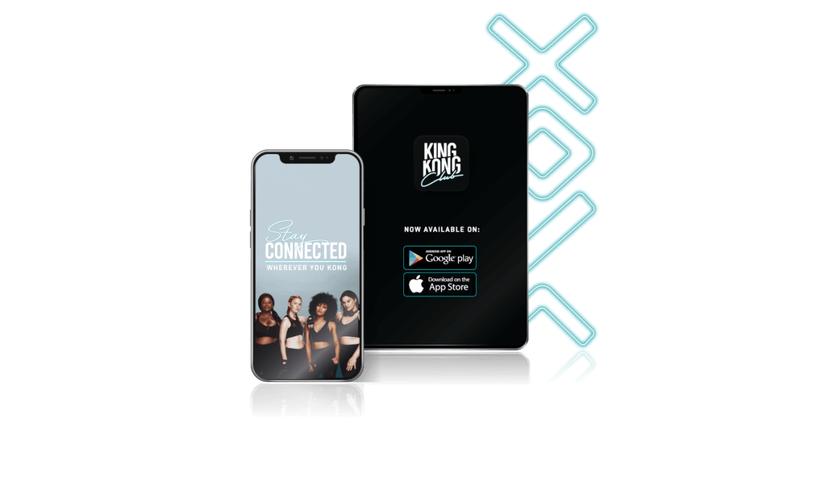 King Kong Club App zum Downloaden über das Smartphone zum Organisieren von Personal Group Training.